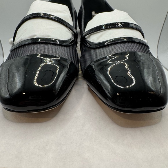 New Authentic Jimmy Choo Elisa Flat Sandals Black 38 - Picture 7 of 11